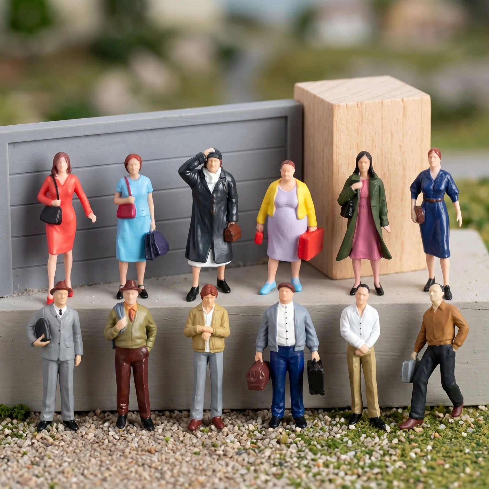 12 Pieces Miniature Human Figures 1:25 Scale Diorama Figures Model People Detailed Figurines Realistic for Hobbyists, Dioramas