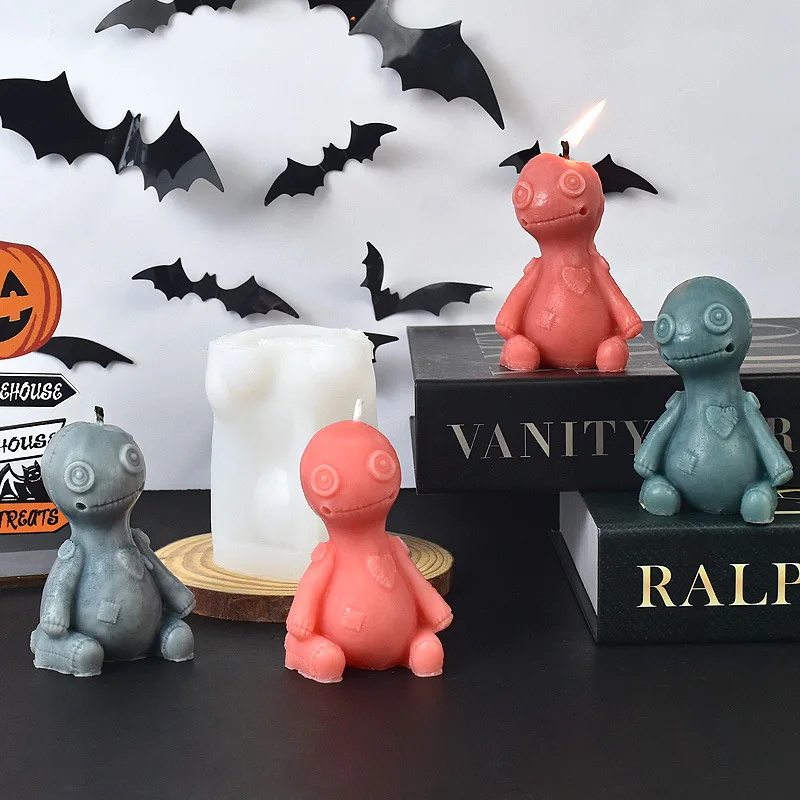 

Halloween Ghost Doll 3D Silicone Candle Molds for Gypsum Resin Soap Crafting Home Decor Artwork Making