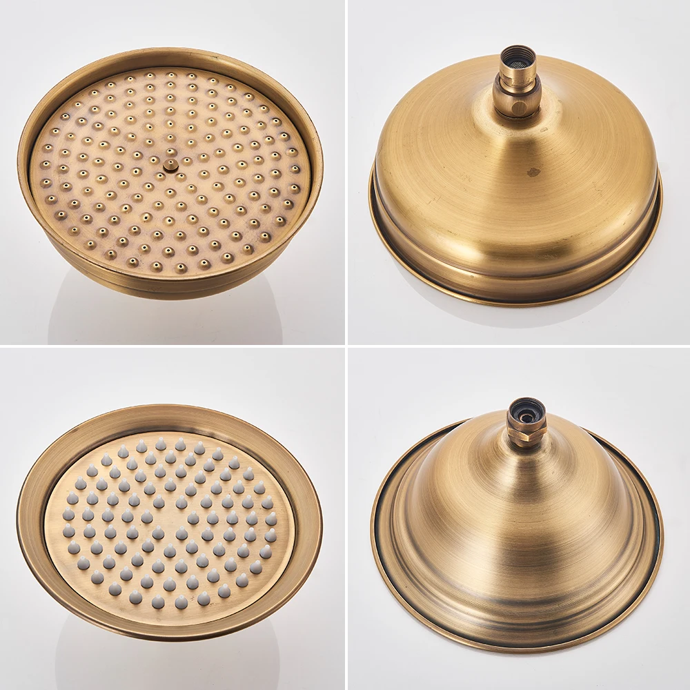 Rainfall Bathroom Shower Set Brass Antique Shower Mixers System Brass Handshower In Wall Shower Faucet Tap Single Handle