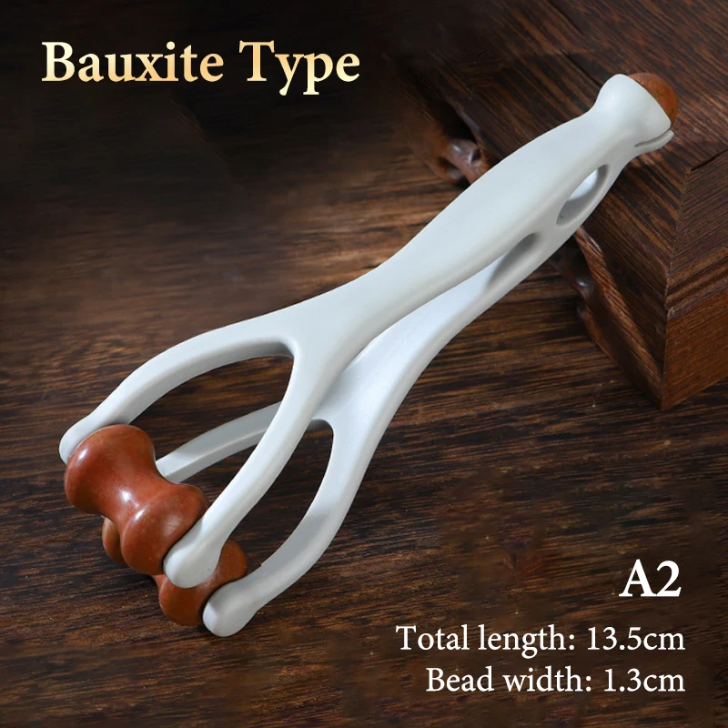 Finger Massage Dual-Row Roller Brass Roller Design Easy Use Relieve Finger Fatigue Promote Blood Portable Finger Massage Tool