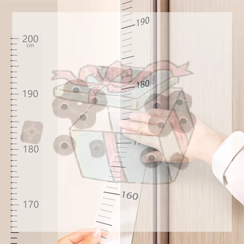 【CC】Height Measurement Wall Sticker With Accurate Clear Scale Up To 200cm Removable Perfect For Kids Bedroom Nursery Home Decor