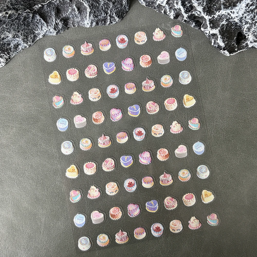 Transparent Cake Stickers Sheet Kawaii Dessert Macaron Decals For Bullet Journal Scrapbooking Planner Diary Decoration Gift