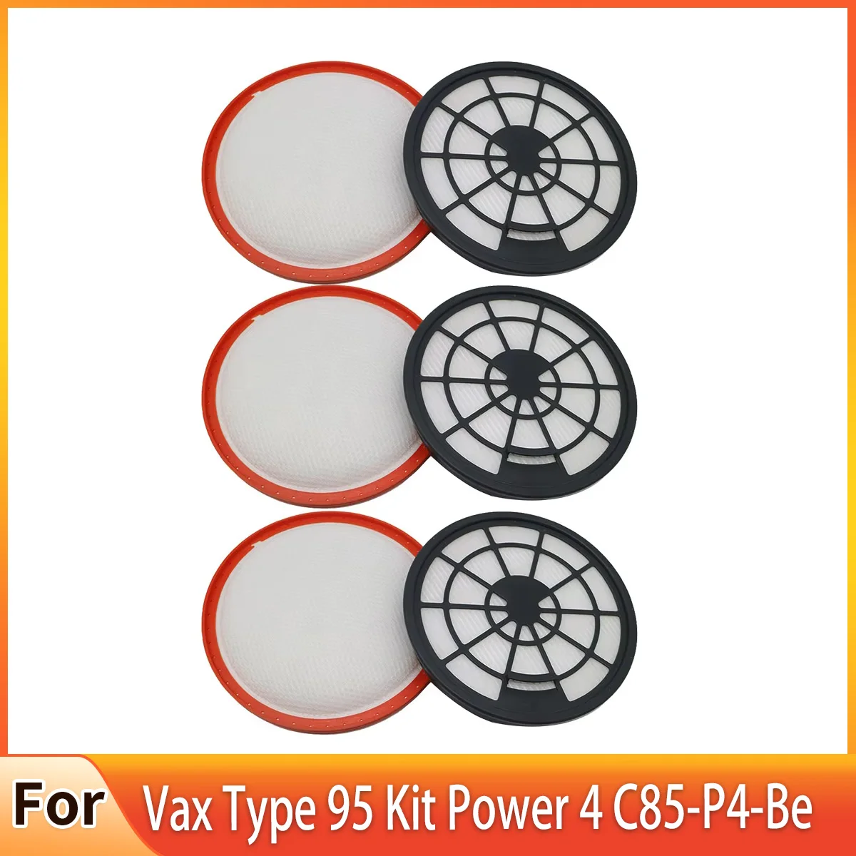 Wash Pre-Motor Filter+Post-Motor Hepa Filter For Vax Type 95 Kit Power 4 C85-P4-Be Bagless Vacuum Hoover Cleaner Accessories