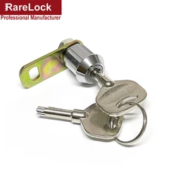 High Security Cam Lock for Cabinet ATM Cash Box Safe Box Equipment Brass Key DIY Furniture Hardware MMS364 A
