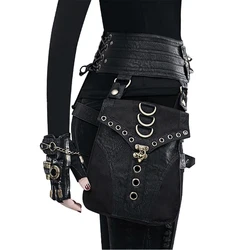 Unique Waist Bag Cool and Functional Hip Pack Gothic Belt Bag Punk Phone Pouches for Outdoor Activities