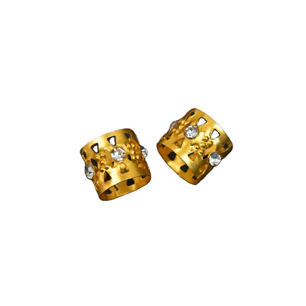 50Pcs/Bag Beads for Braid Hair Dreadlocks Accessories Adjustable Braid Cuffs Clip African Hair Beads Hair Rings