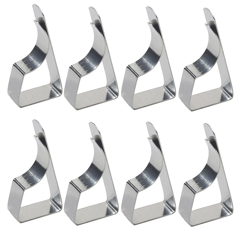 8Pcs Anti-Slip Tablecloth Clamps Stainless Steel Non-slip Securing Holder Wedding Camping Promenade Table Cloth Cover Fix Clips