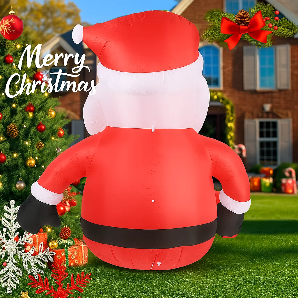 5.9FT Outdoor Holiday Decoration Christmas Inflatable Toys Santa Claus Gift Box LED Supplies Ornament Festive Xmas Yard Decor