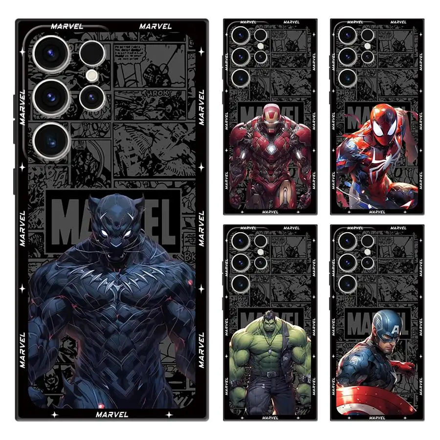 

Чехол для телефона Marvel SpiderMan IronMan для Samsung Galaxy S21 FE S20 S23 Ultra S22 Plus S21 5G S24 S25 Ultra S20, мягкая задняя крышка