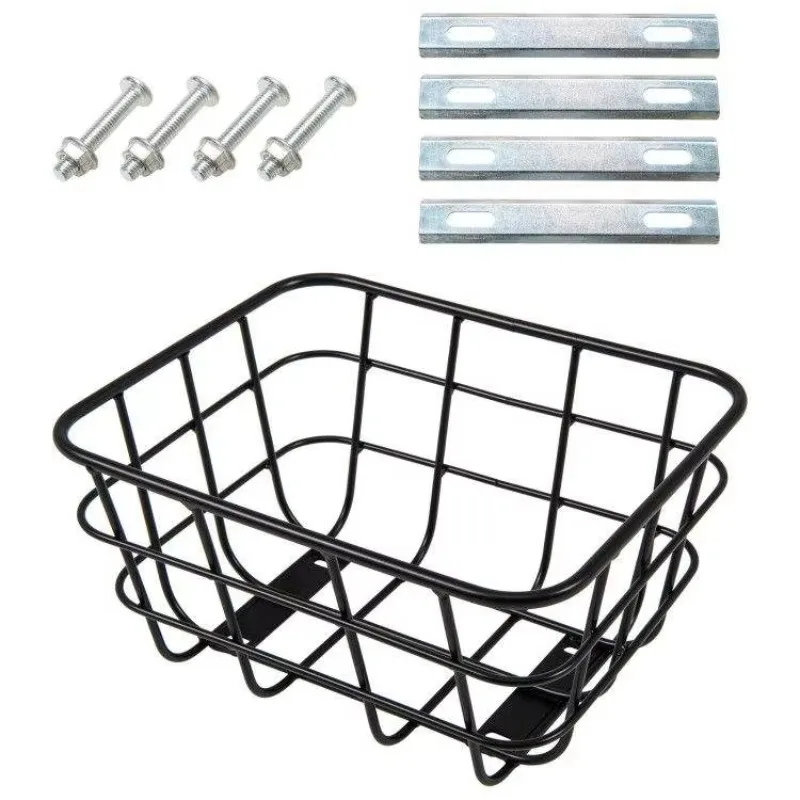 Heavy Duty Rear Metal Bike Basket, Durable Cycling Storage Accessory