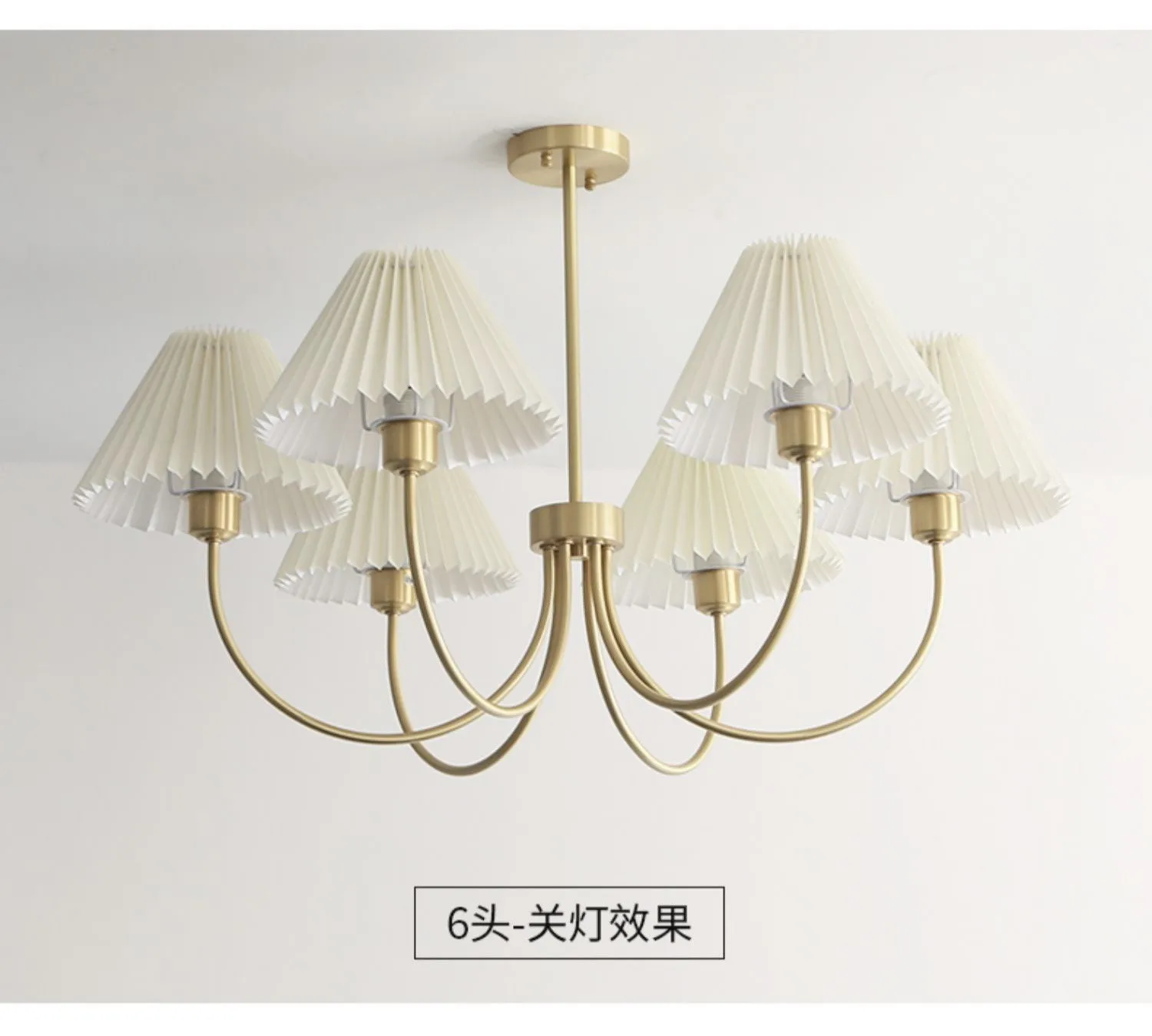 American Copper Material E27 Chandelier Nordic