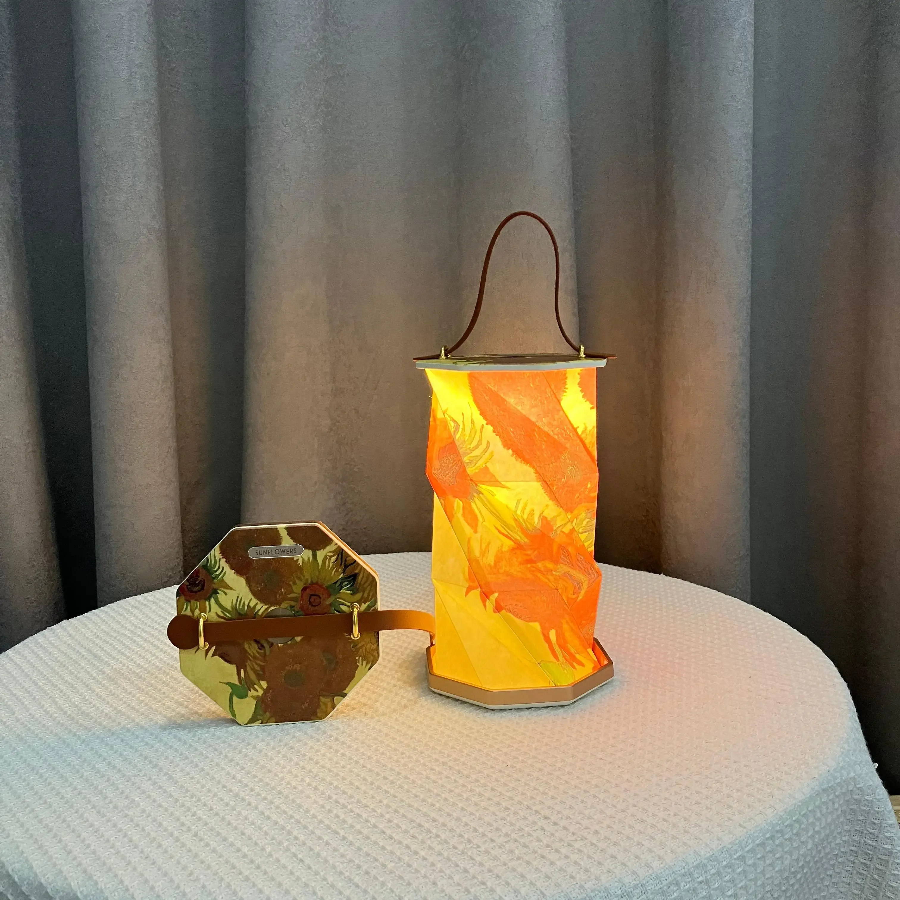 Travel Gifts Festival Lantern Rechargeable Bedroom Mini led flashlight Touch Dimmer Portable Foldable Paper Lamp