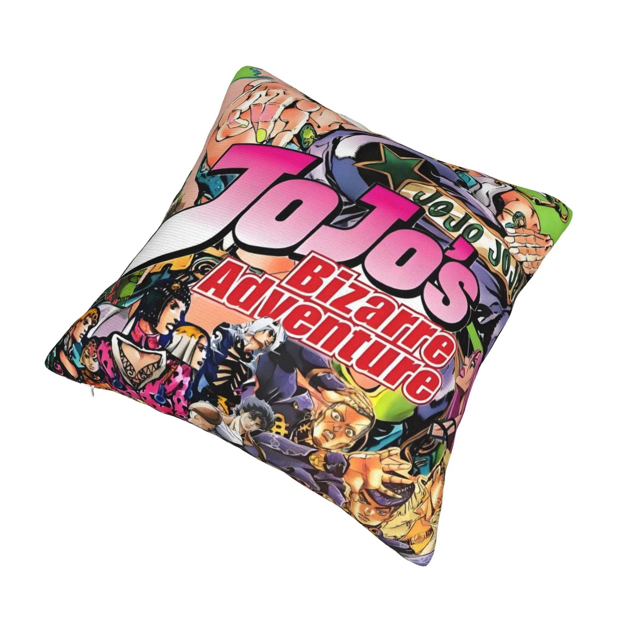 Luxury JoJos Bizarre Adventure Cushion Cover Soft Jolyne & Jotaro Manga  Pillow Case Decoration