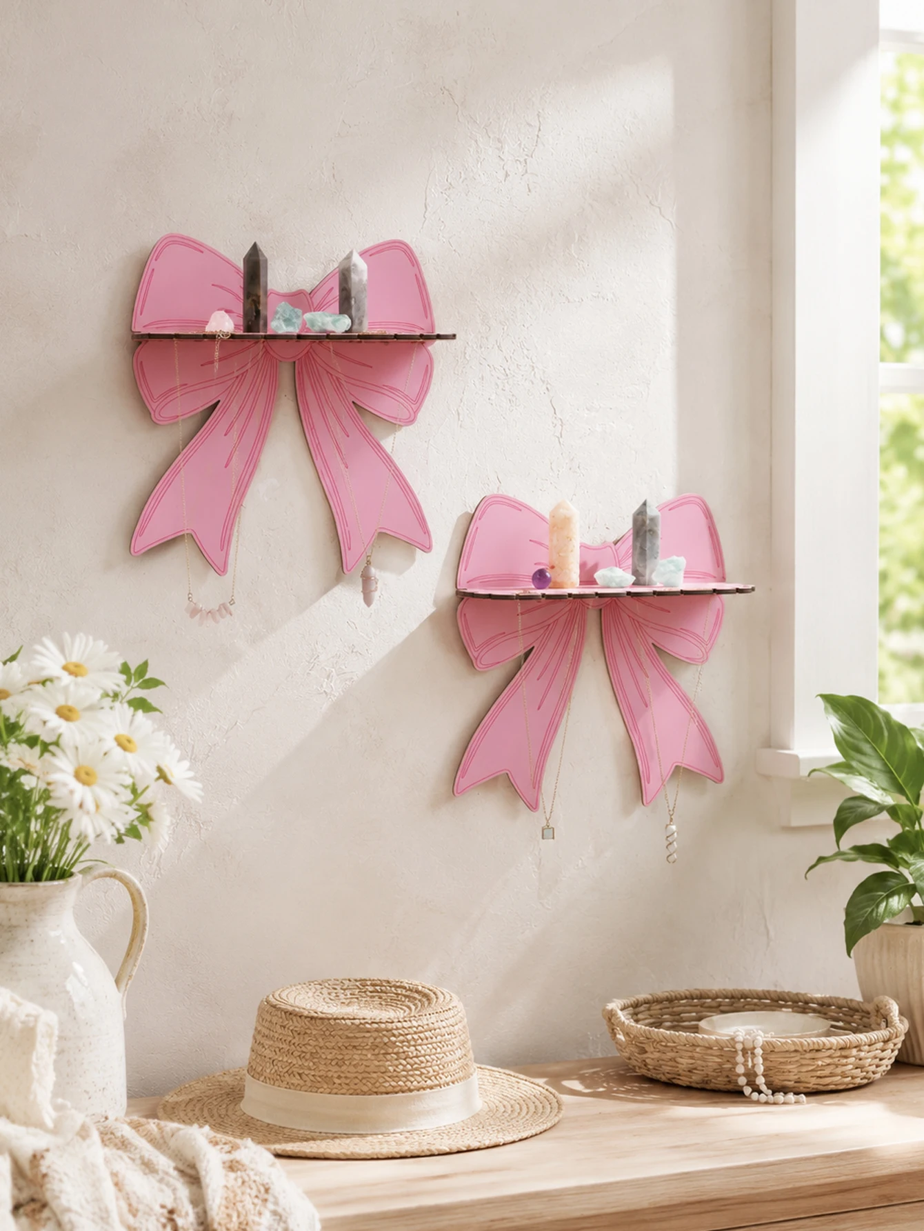 Niedliches Kirschförmiges Wandregal Holz-Aufbewahrungsorganizer Schwebende Regale Kreative Boho-Heimdekoration für Wohnzimmer Schlafzimmer & Kinderzimmer – Detail 23