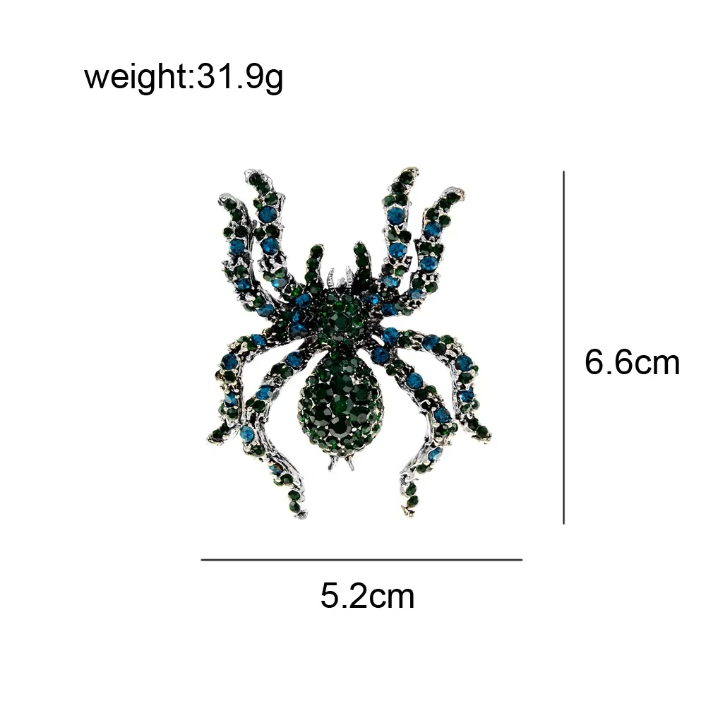 CINDY XIANG Rhinestone Large Spider Brooches For Women Insect Pin Vintage Coat Sweater Jewelry