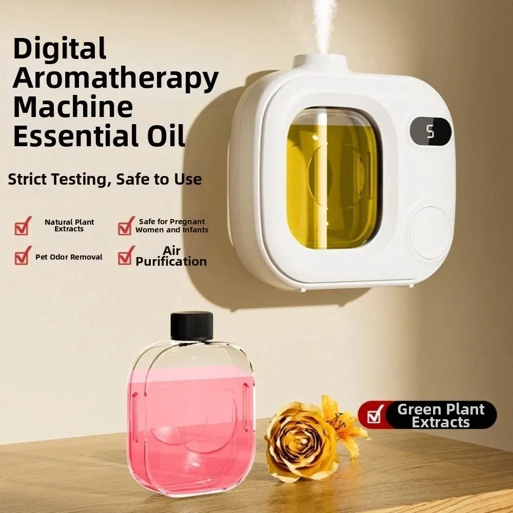With 45ML Essential Oils Aromatherapy Machine Deodorization LED Display Screen Automatic Diffuser 5 Adjustable Levels