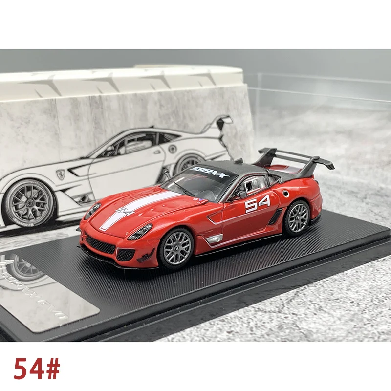 RM Diecast 1:64 Scale 599XX EVO With Magnetic Front Cover Alloy Car Model Collection Ornaments Static Display Gift