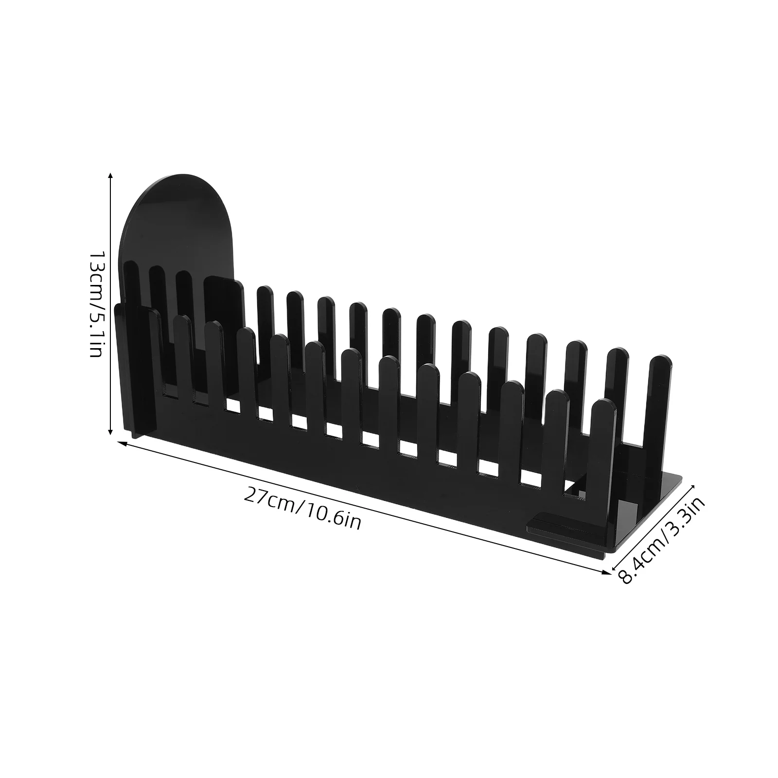 Greeting Card Display Rack Black Acrylic Desktop Organizer for Business Cards Photo Postcards Retail Office Stand