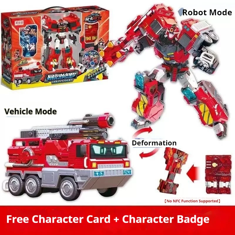 

Металлический робот-пожарный Cardobot, трансформирующийся в пожарную машину, фигурка-трансформер для мальчиков, детей, игрушка для игр