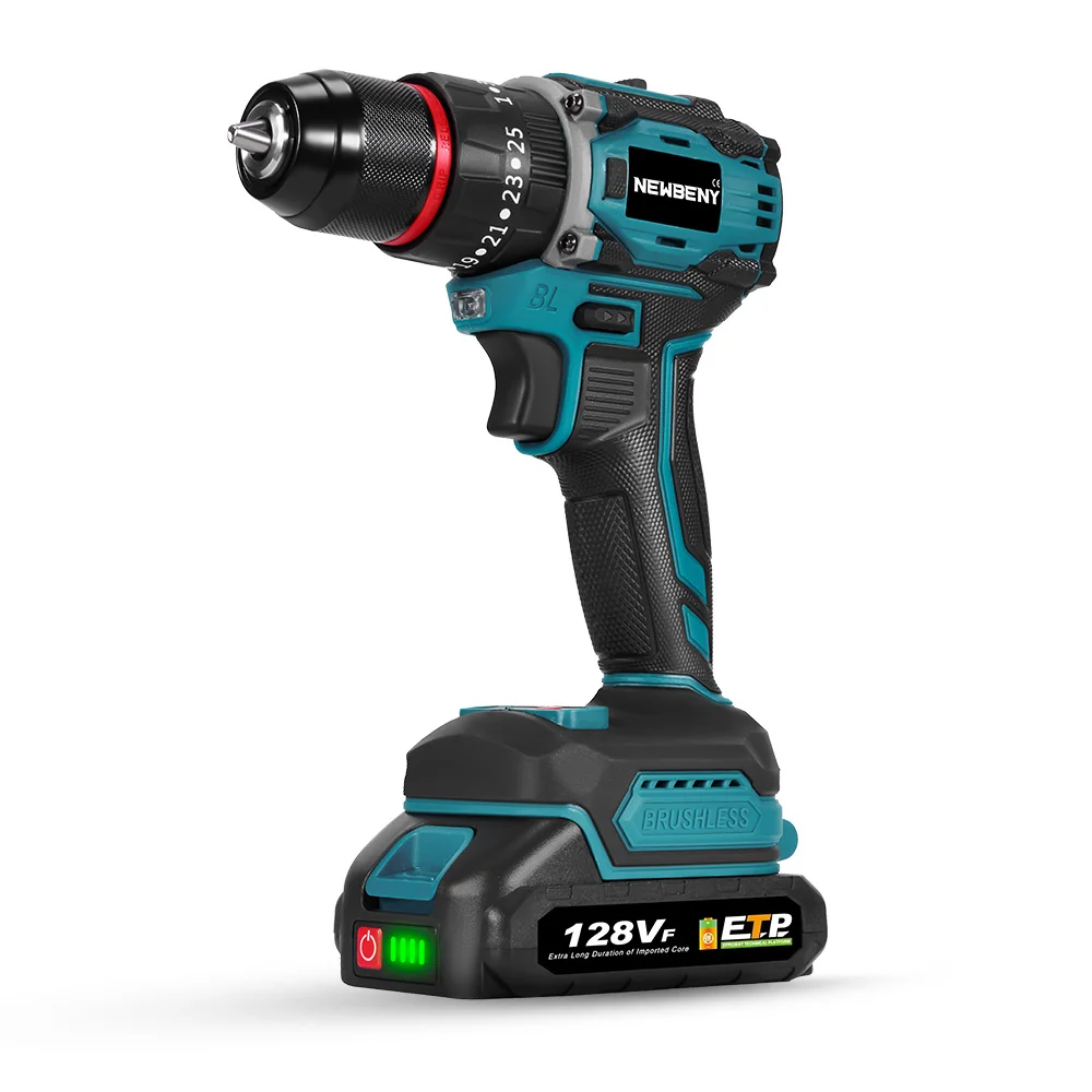 NEWBENY 80N.M 25 + 3 Drehmoment Bürstenlosen Bohrmaschine 3IN1 Akkuschrauber Holzbearbeitung Power Tool Für Makita 18V Batterie pin – Detail 12