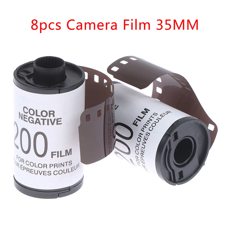 8Pcs Colorful Negative Camera Film 35MM Camera ISO SO200 Type-135 Color Film