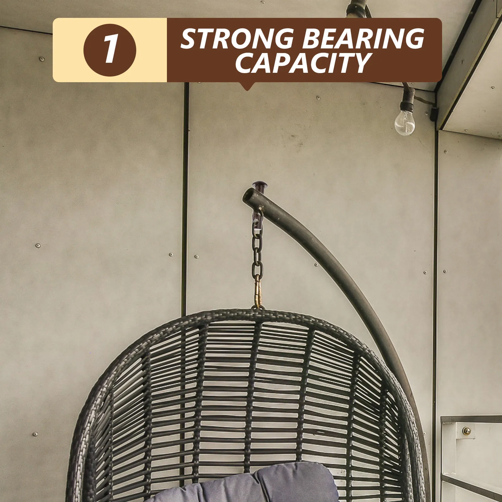 Heavy Duty Hanging Chair Plug Pin Metal Swing Plug Pin Accessory for Hammock Chair Hanging Kit Stable Shock Absorbing Indoor