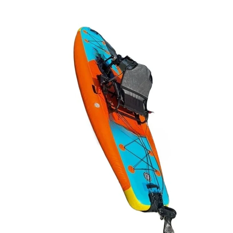 Three-air room recreational fishing pedal boat inflatable paddle board pedal type double pontoon paddle board