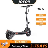 JOYOR Y6-S Foldable Electric Scooter 500W Motor 25km/h Speed 60km Range 10'' Tires 48V 18Ah Battery Adult E-Scooter