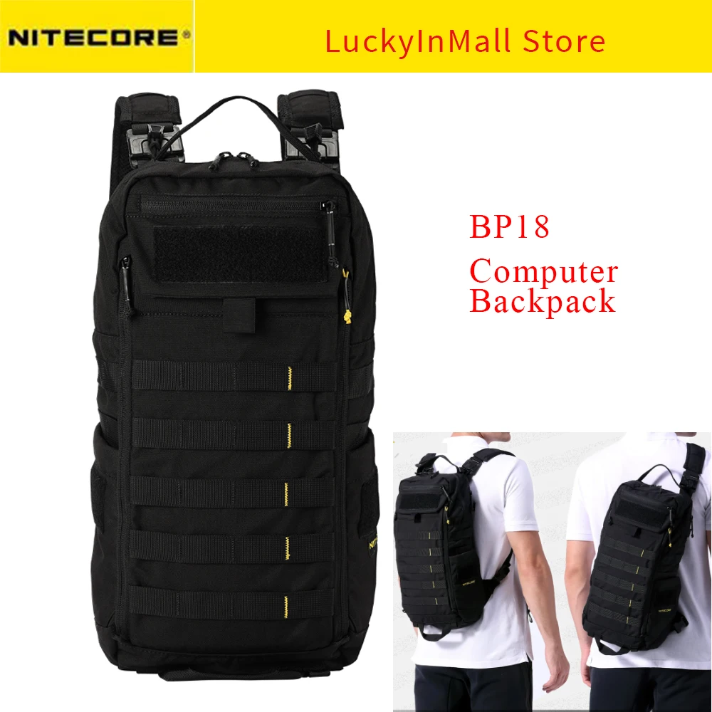 

Nitecore BP18 Commuter Backpack 18L Wearproof 500D Nylon Fabric Water Resistant Multi-Purpose Every Day Backpack Tactical Travel