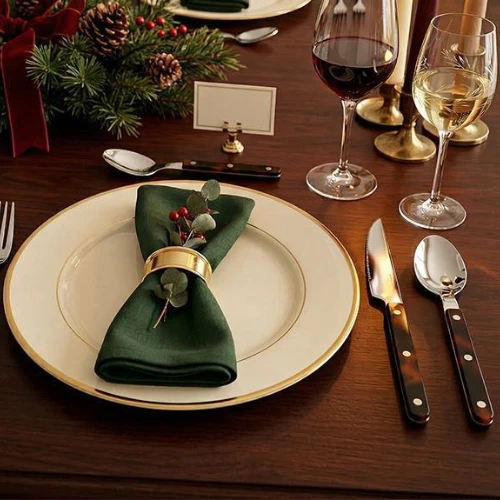 High grade 304 stainless steel tableware acrylic rivet clip handle steak knife fork set Western tableware 5-piece set dinner set