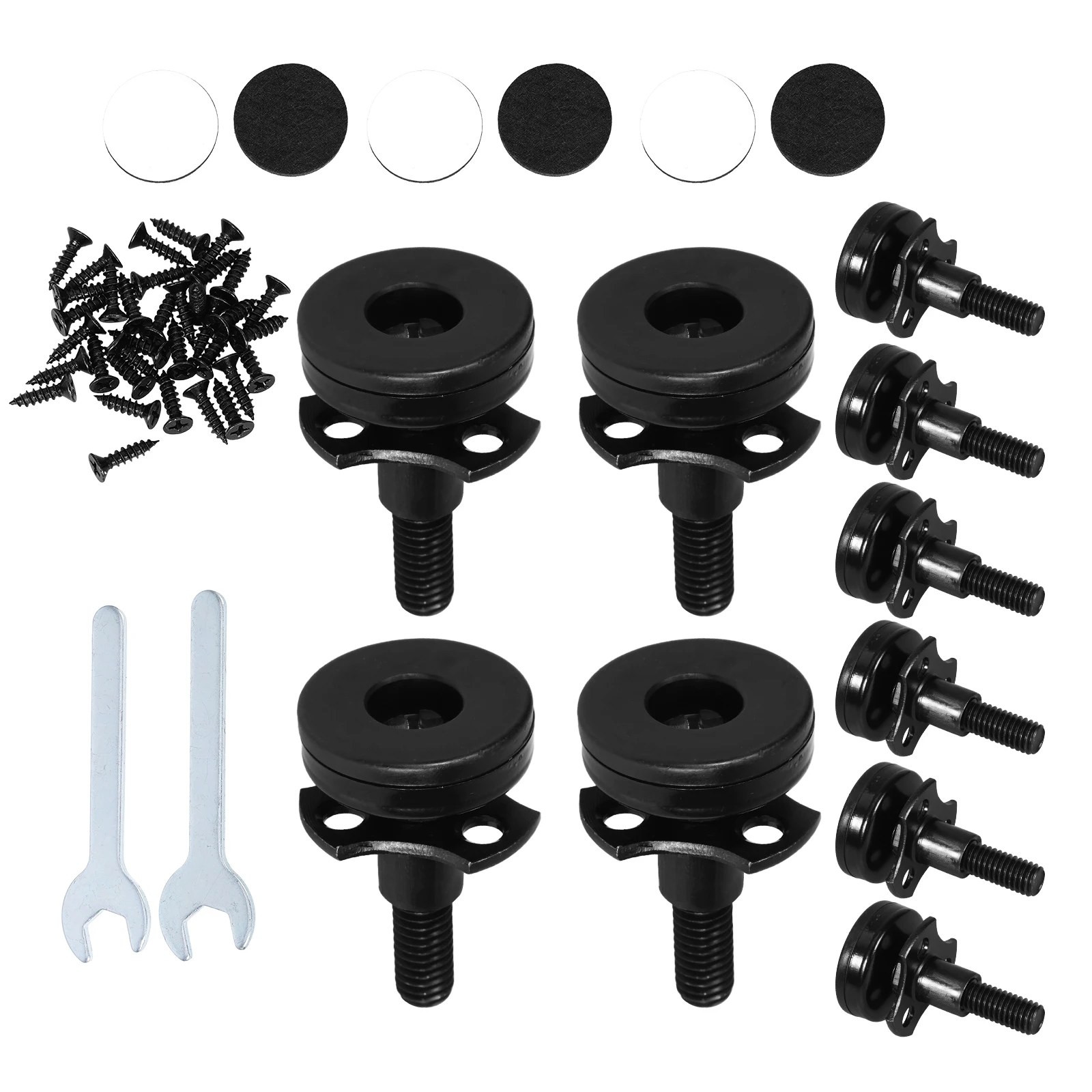 

1Set Furniture Leveling Feet Adjustable Height Heavy Duty Threaded Screw Levelers for Tables Chairs Cabinets Black Durable