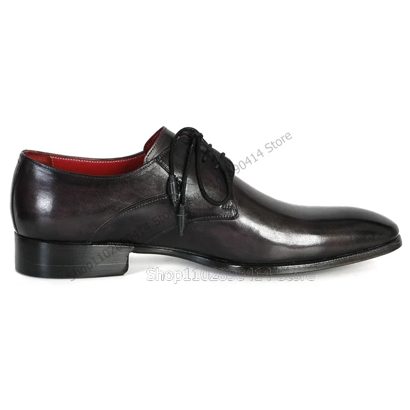 Sapatos com renda para homens, cor gradiente, design de costura, strappy, artesanato luxuoso, festa e escritório, moda