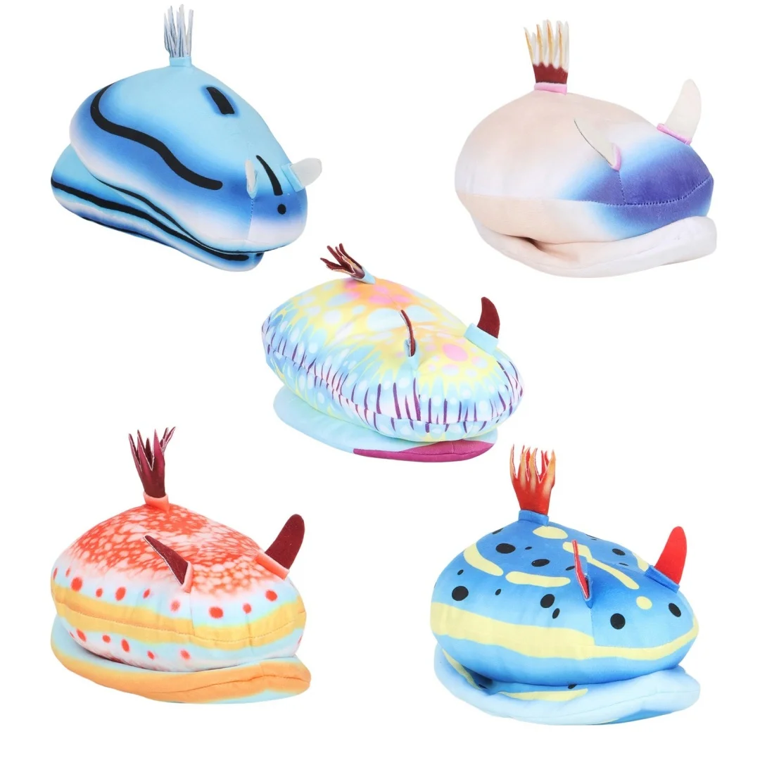 Sea Slug Nudibranch Plush Nudibranch Deep-sea Marine Animals Stuffed Soft Birthday Gift for Kids Deep-sea Animal Lovers