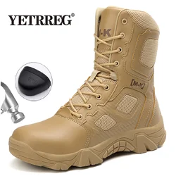 Work Safety Shoes Men Construction Ankle Boots Men Security Steel Toe Cap Men's Boots Male Anti-smashing Work Boots Big Size 47