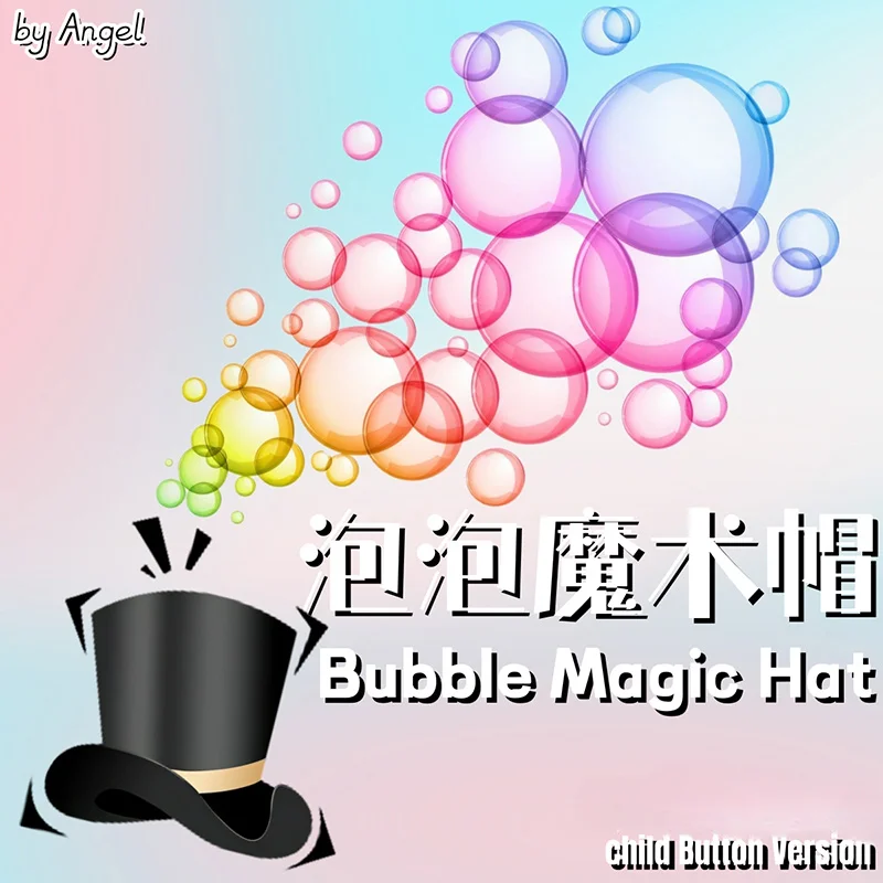 Button Version Bubble Magic Hat by Angel Stage Magic Tricks Gimmicks Illusions Party Magic Show Comedy Magician Street Games