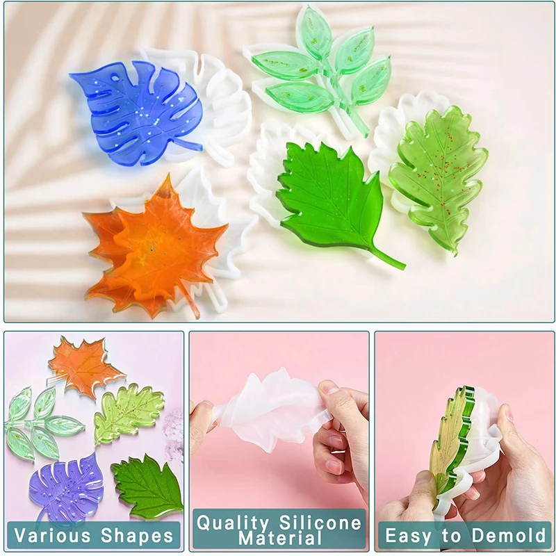 DIY Silicone Coaster Resin Mold,Maple Leaves Epoxy Resin Casting Molds,100Ml Silicone Cups For Coasters Bowl Mat,Cup Mat