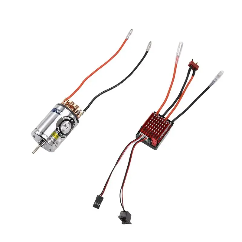 A63T-High Voltage ESC T Plug Set 550 28T Waterproof Brushed Motor 320A For 1/10 RC Crawler SCX10 D90 Traxxas Axial Tamiya
