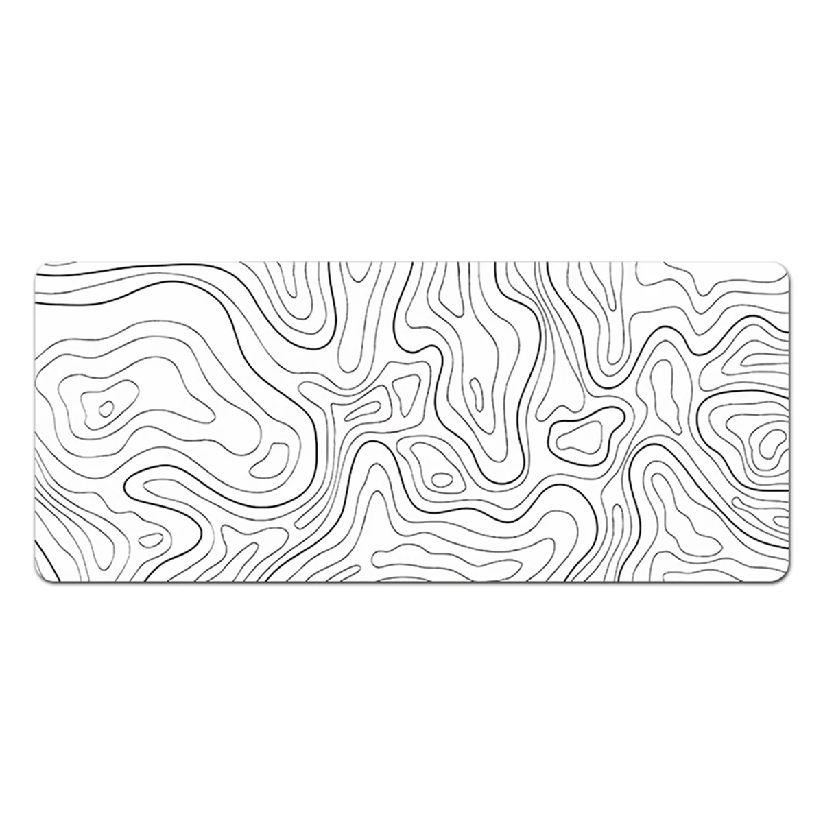 Desk Mat,Topographic Contour Extended Big Mouse Pad Computer Keyboard Mouse Mat with Non-Slip Base (31.5x11.8 In) B