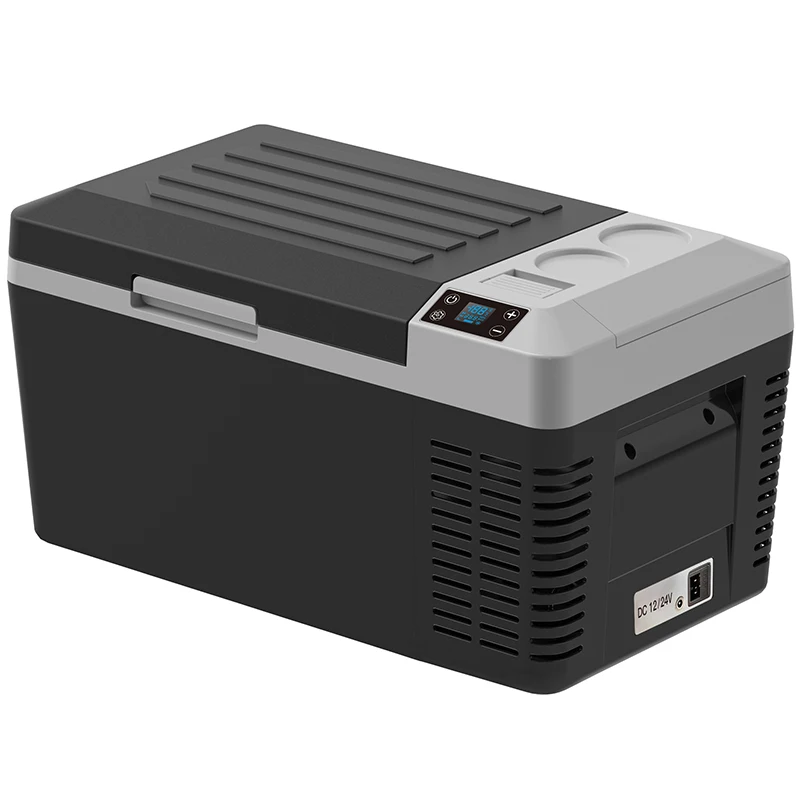 FJ20 20L12V 24V 100V-240V Compressor Truck RV Boat Solar Power USB Display Battery Small Cooler Fast Cooling Portable Car Fridge