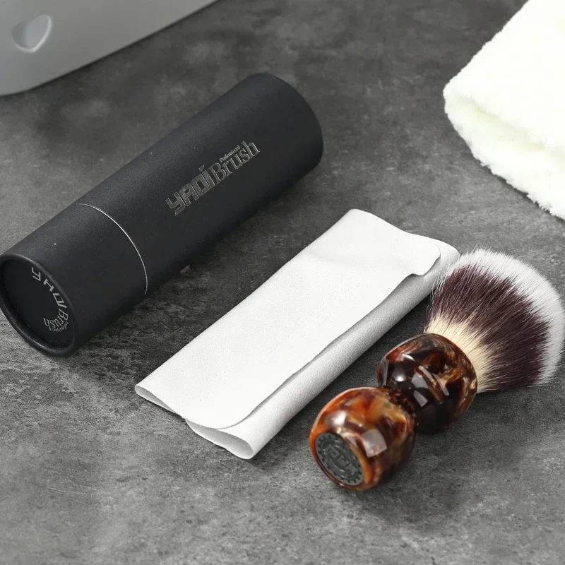 Yaqi карамельный цвет 26 мм диаметр кошачий усы синтетические волосы мужская влажная помазок для бритья ретро универсальная долговечность компаньон для бритья