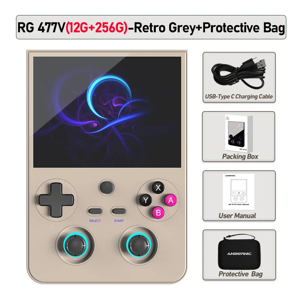 ANBERNIC RG477V Retro Handheld Game Console 4.7-inch LTPS 64 Bit