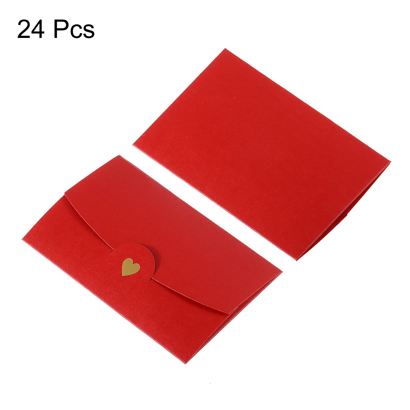 24Pcs 10.5x7cm Small Greeting Card Name Card Paper Envelope Retro Gold Heart Business Invitation Envelopes Love Mini Envelopes