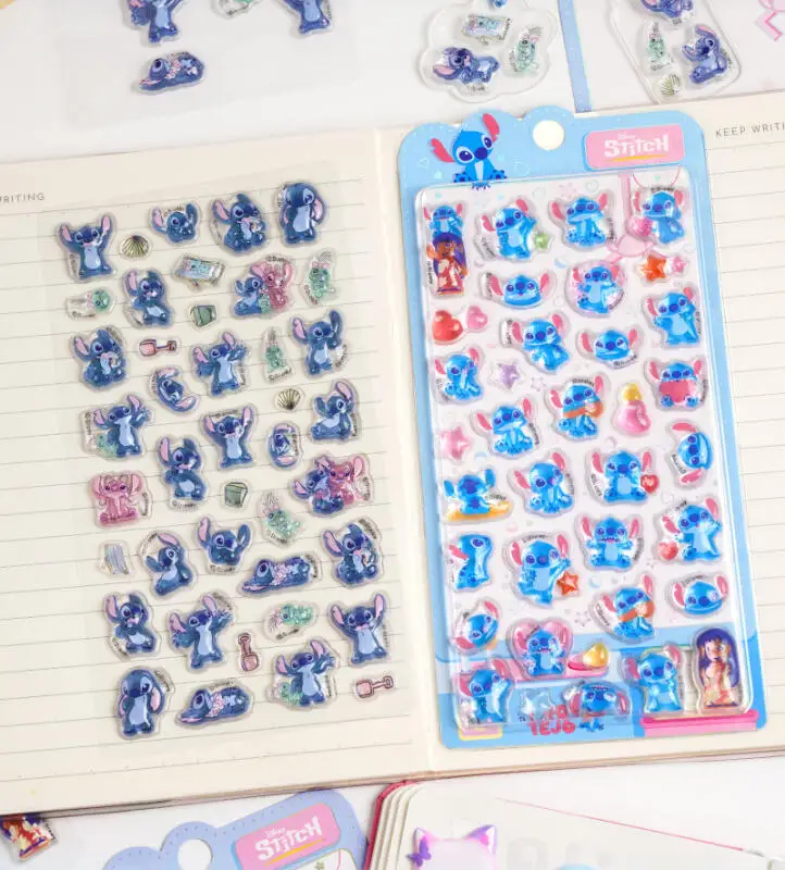 3D الإغاثة غرزة الكريستال ملصق ديزني الصلبة هلام جراب هاتف Gooka DIY ملصقات الزخرفية طالب لغز اللعب اليدوية الهدايا