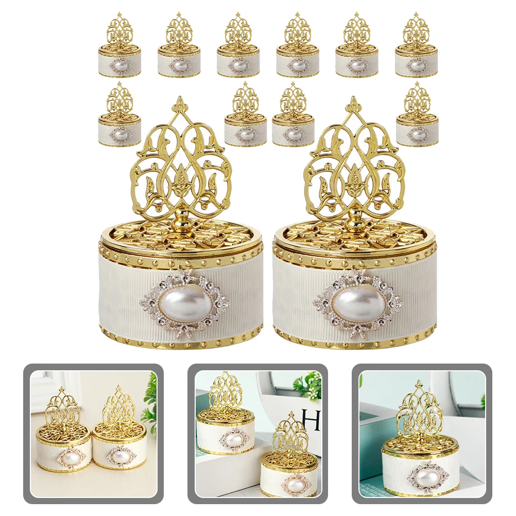 

12 Pcs Pagoda Candy Box Bulk Favor Boxes European Style Exquisite Party Plastic Small Containers Jewelry for Gift Giving