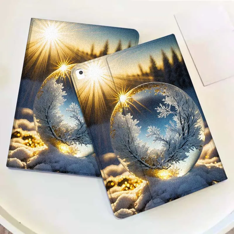 Crystal Ball Tree For iPad Pro Mini Air 1 2 3 4 5 6 7 10 11 th 8 9 gen 11 M4 M5 Foldable Tablet Case Cover