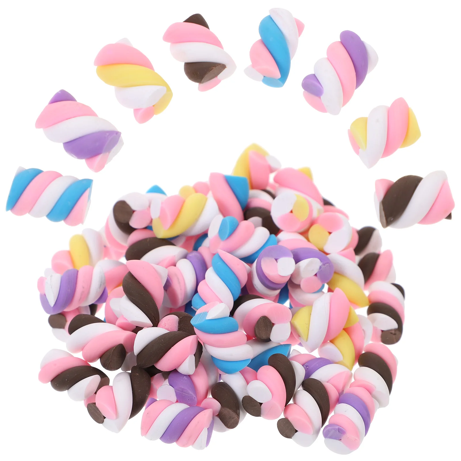 60 Pcs Mini Marshmallows DIY Phone Shell Material Craft Accessory Accessories Pottery