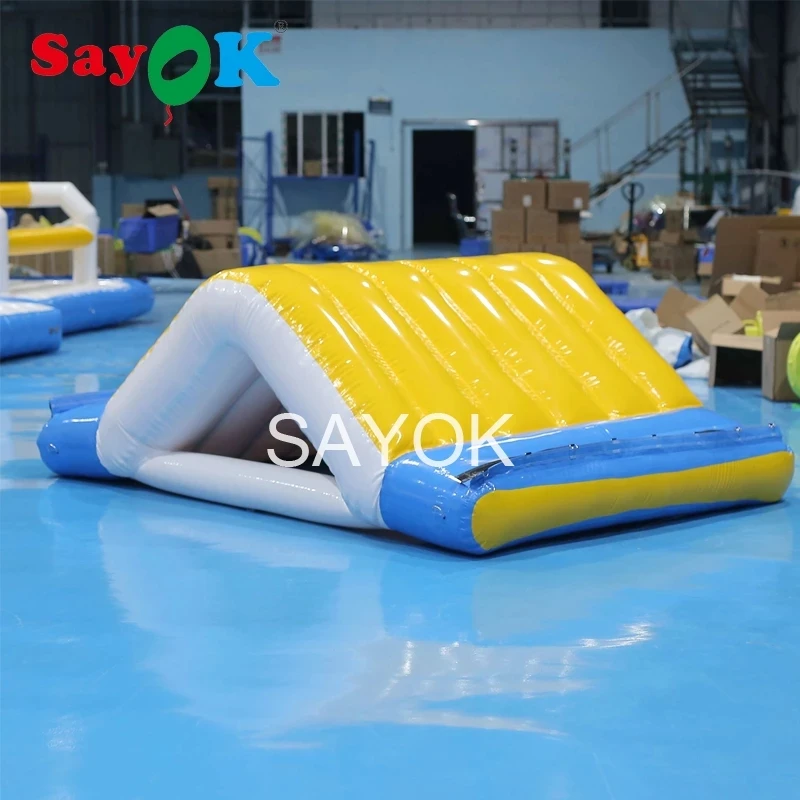 Sayok Pvc Waterglijbaan Kleine Opblaasbare Glijbaan Opblaasbare Drijvende Water Spel Mini Zwembad Glijbaan Met Pomp Voor Kinderen Zwembad Party