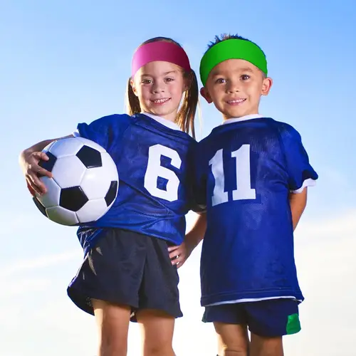 Imagen 2 del producto Diademas para niños, bandas atléticas para el sudor para niños, diadema de fútbol, bandas para el sudor para niños jóvenes, diadema elástica absorbente de sudor