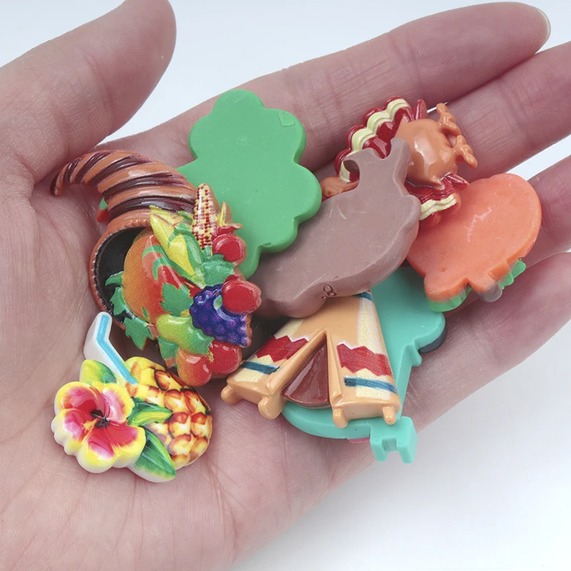 10/100PCS Resin Accessories Tribal Seories Owl Tent Bear Scrapbooking Patch Craft DIY handmade Craft Decoration Accessories