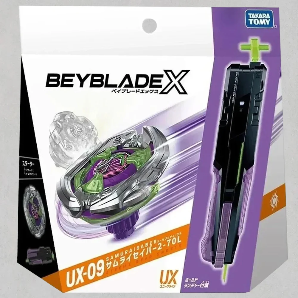 ORIGINAL TAKARA TOMY BEYBLADE X Starter UX-09 Samurai Saber 2-70L